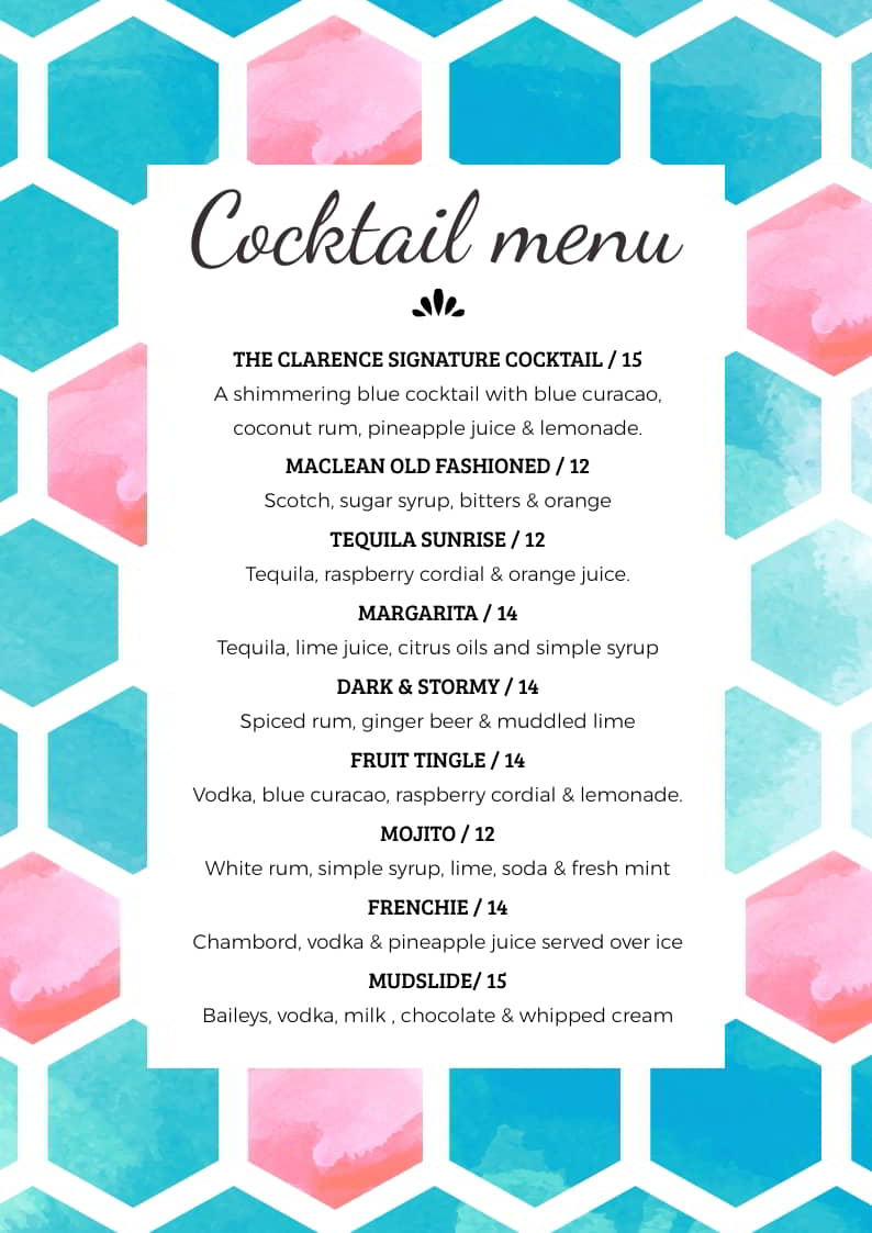 Cocktail Menu