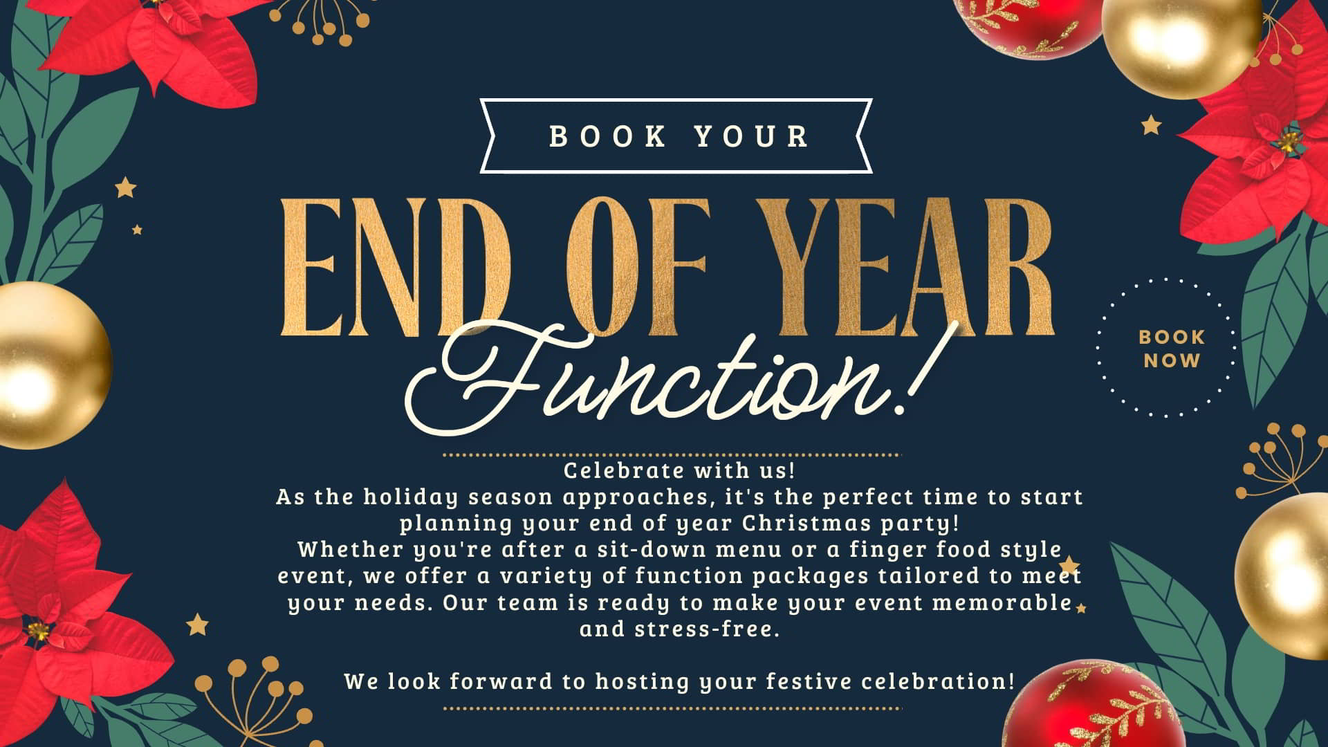 Book Your Christmas Function